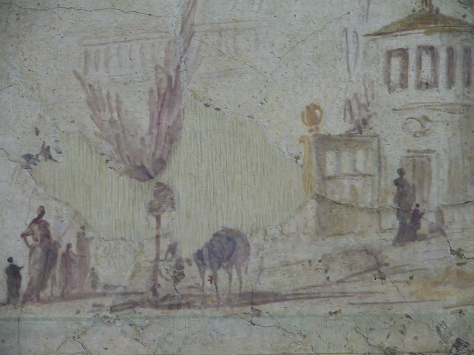 Roman Fresco of Rustic Shrine and Satyr