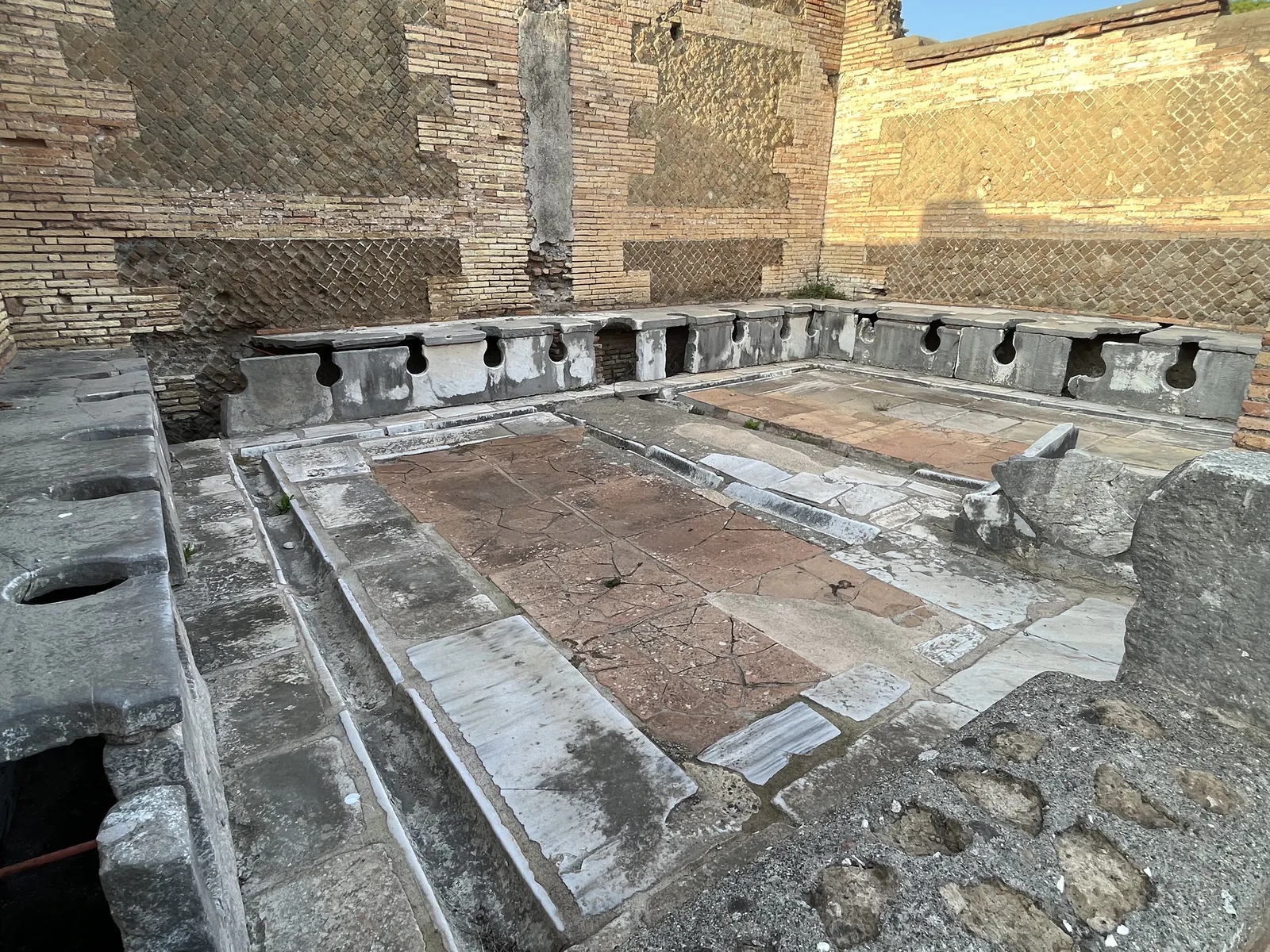 Ancient Roman Latrine in Ostia