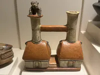 Chimú-Inca Ceramic Vessel with Monkey Figure