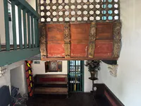 Carved Wooden Choir Balcony with Caryatids
