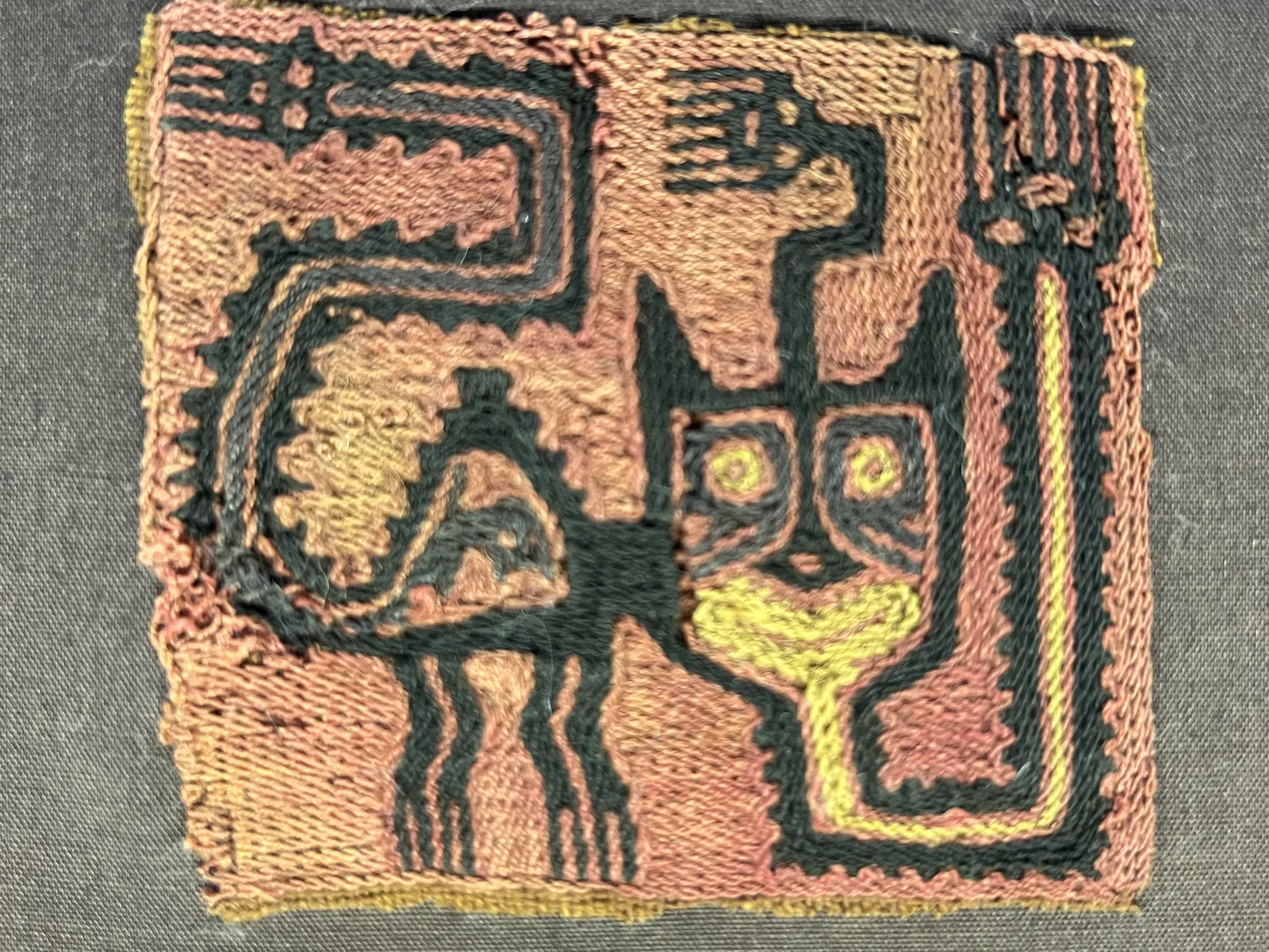 Paracas Feline Deity Mantle Fragment
