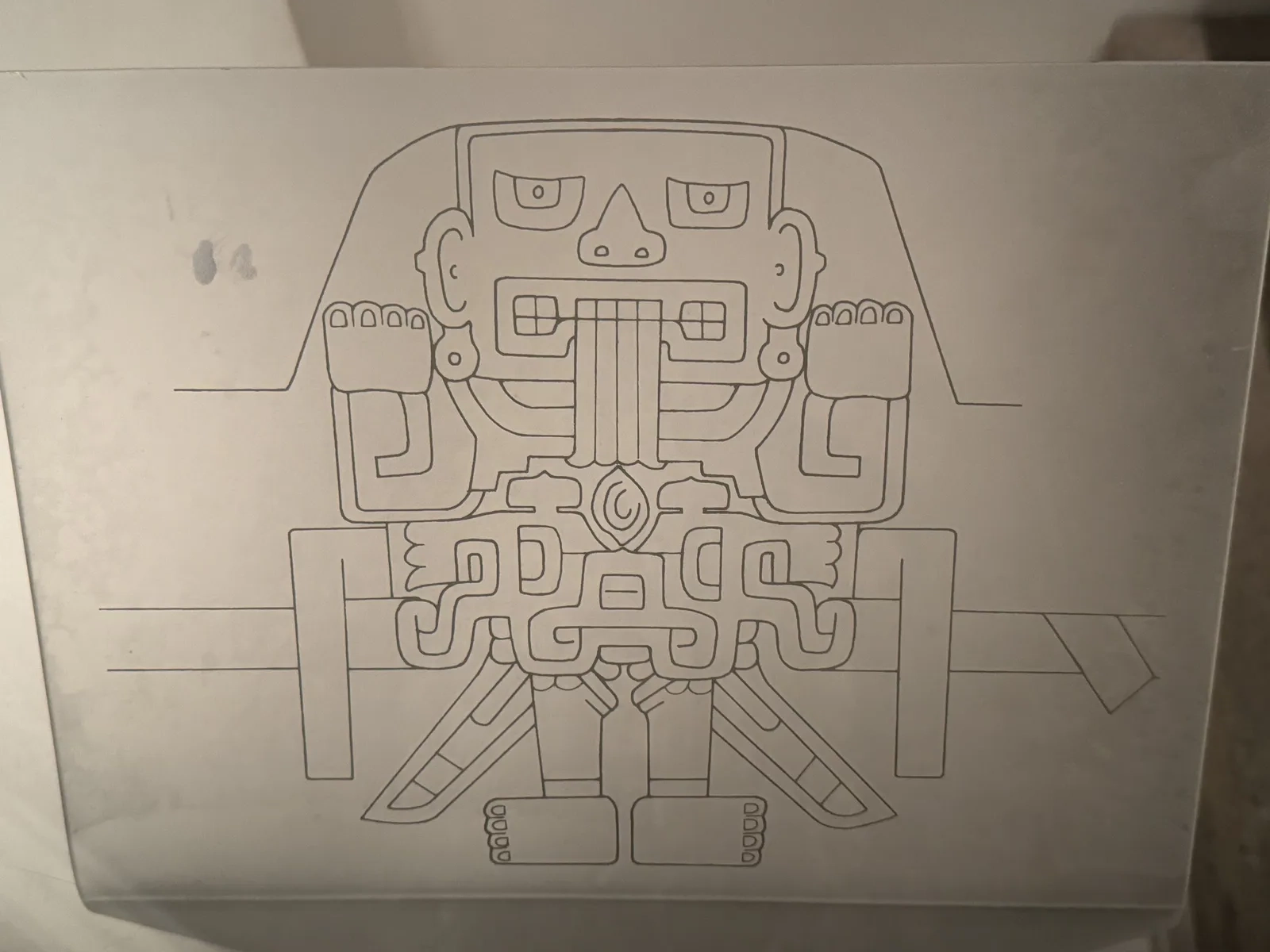 Pacopampa Stele Schematic Drawing