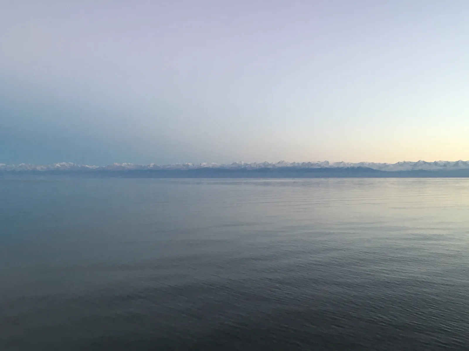 Evening at Issyk-Kul Lake