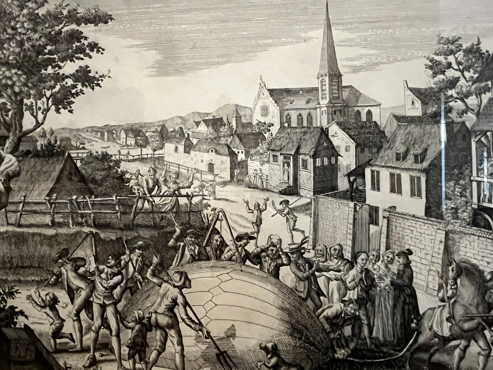 Panik in Gonesse bei der Ballonlandung