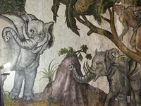 Colonial Mural of Elephant Hunt