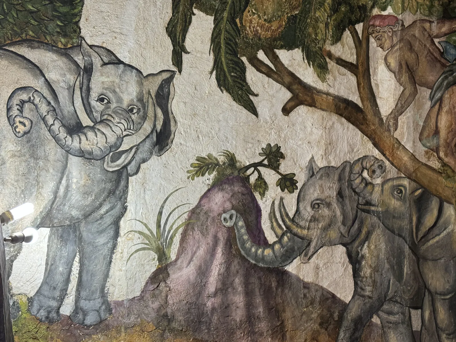 Colonial Mural of Elephant Hunt