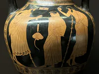 Attic Red-Figure Vase with Courtship Scenes