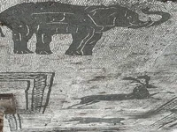 大象与异国动物马赛克