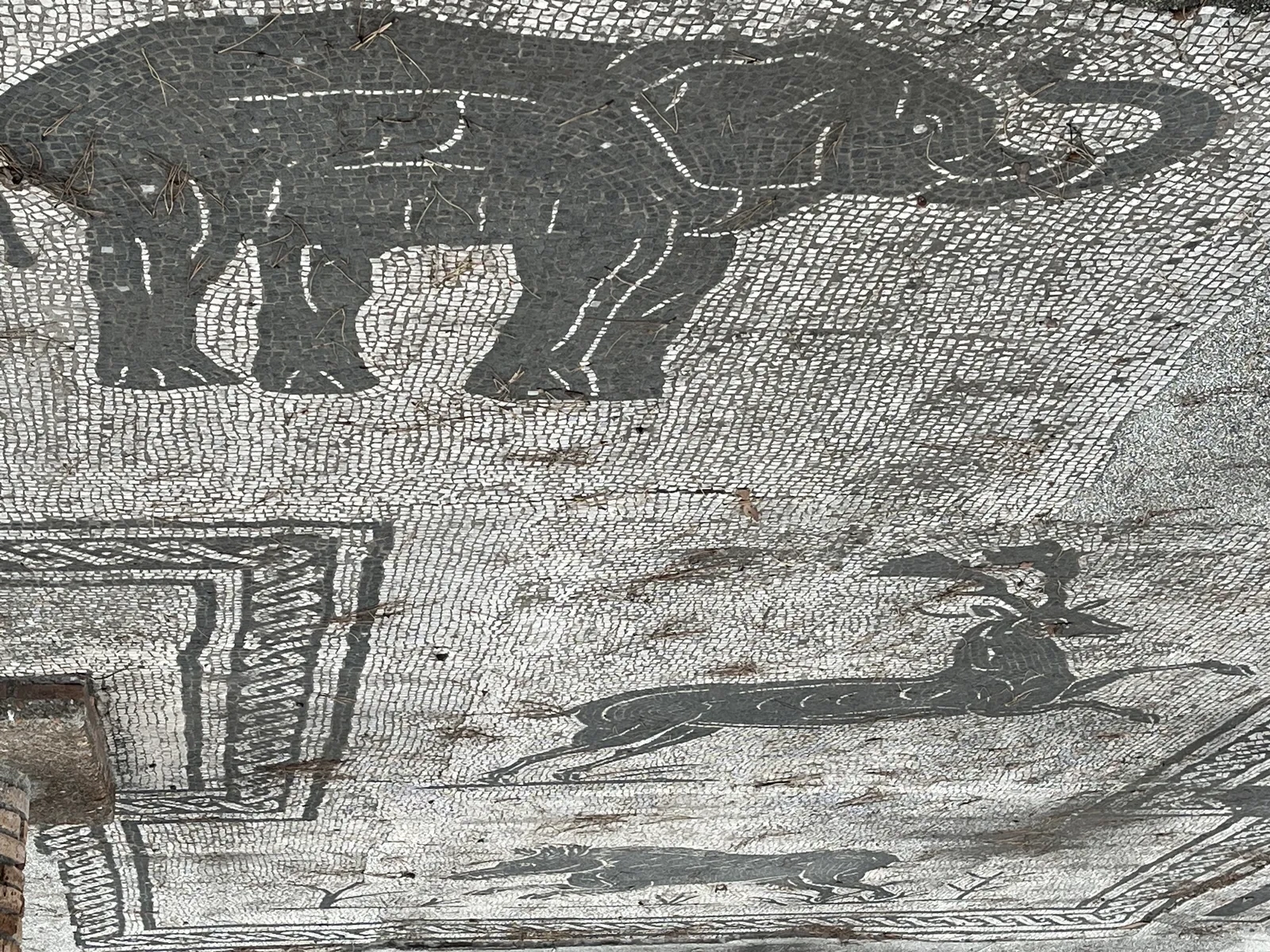 Mosaic with Elephant and Exotic Animals