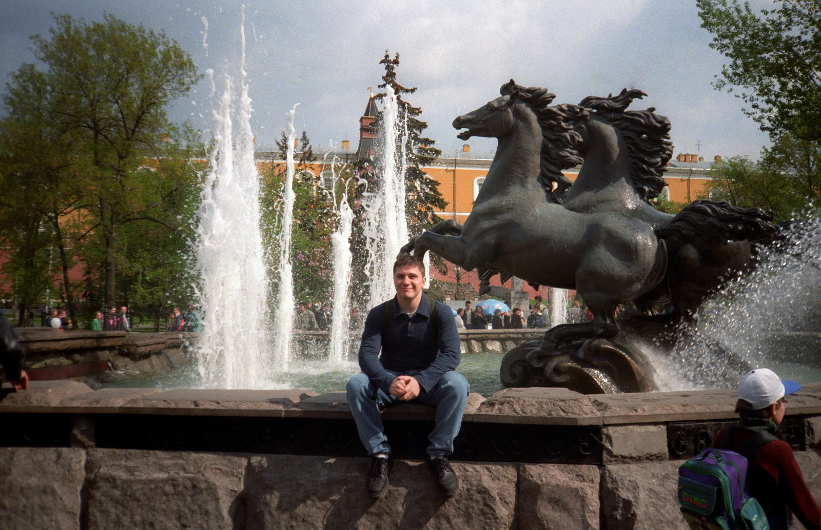 Max at the Fountain on Manezhnaya Square
