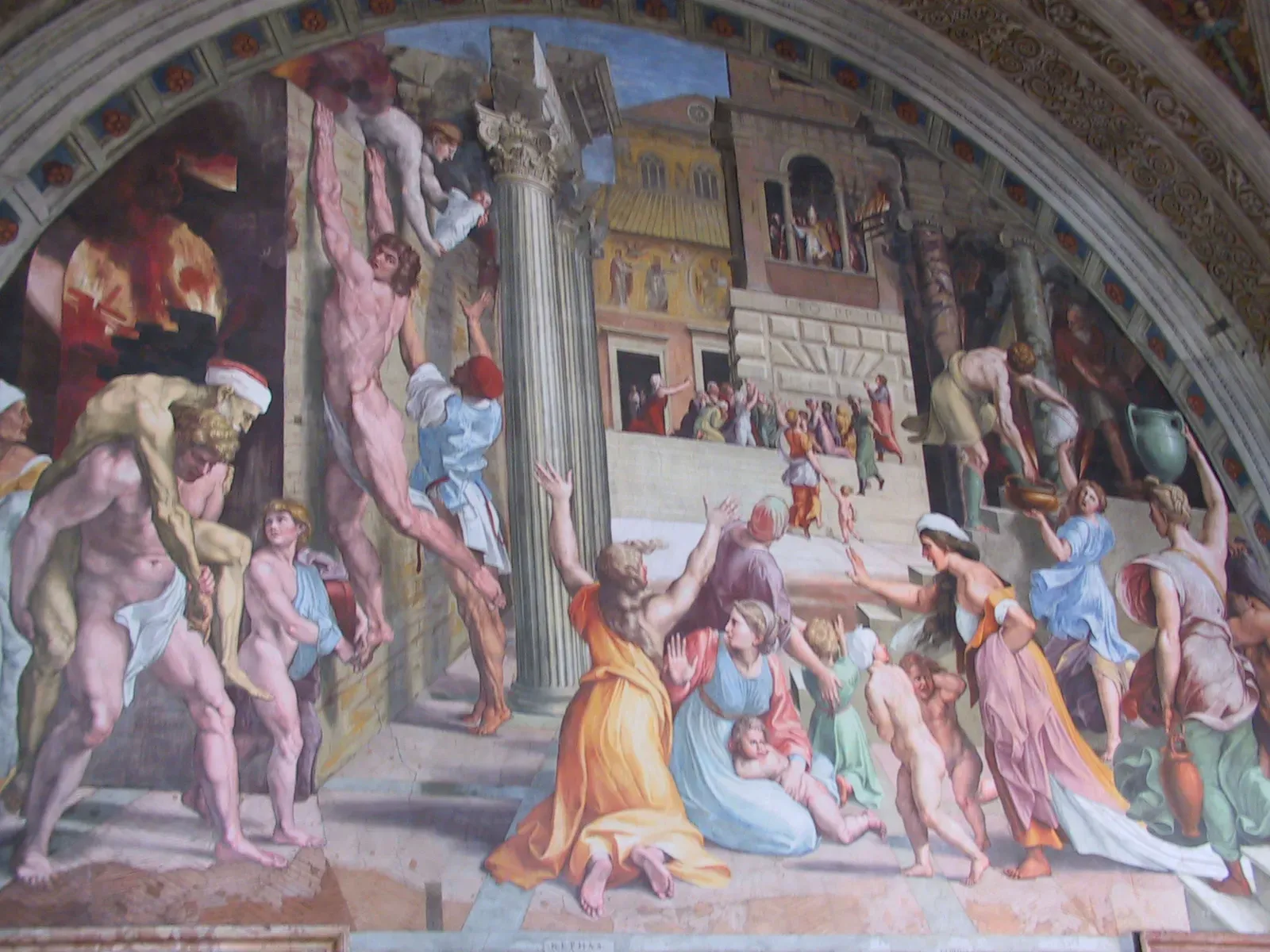 O Incêndio do Borgo de Rafael e Giulio Romano