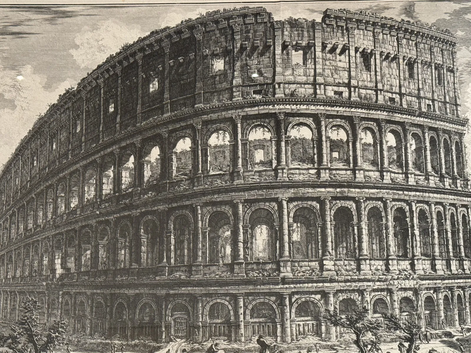 Radierung des Kolosseums von Piranesi