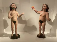 Polychrome Sculptures of Adam and Eve