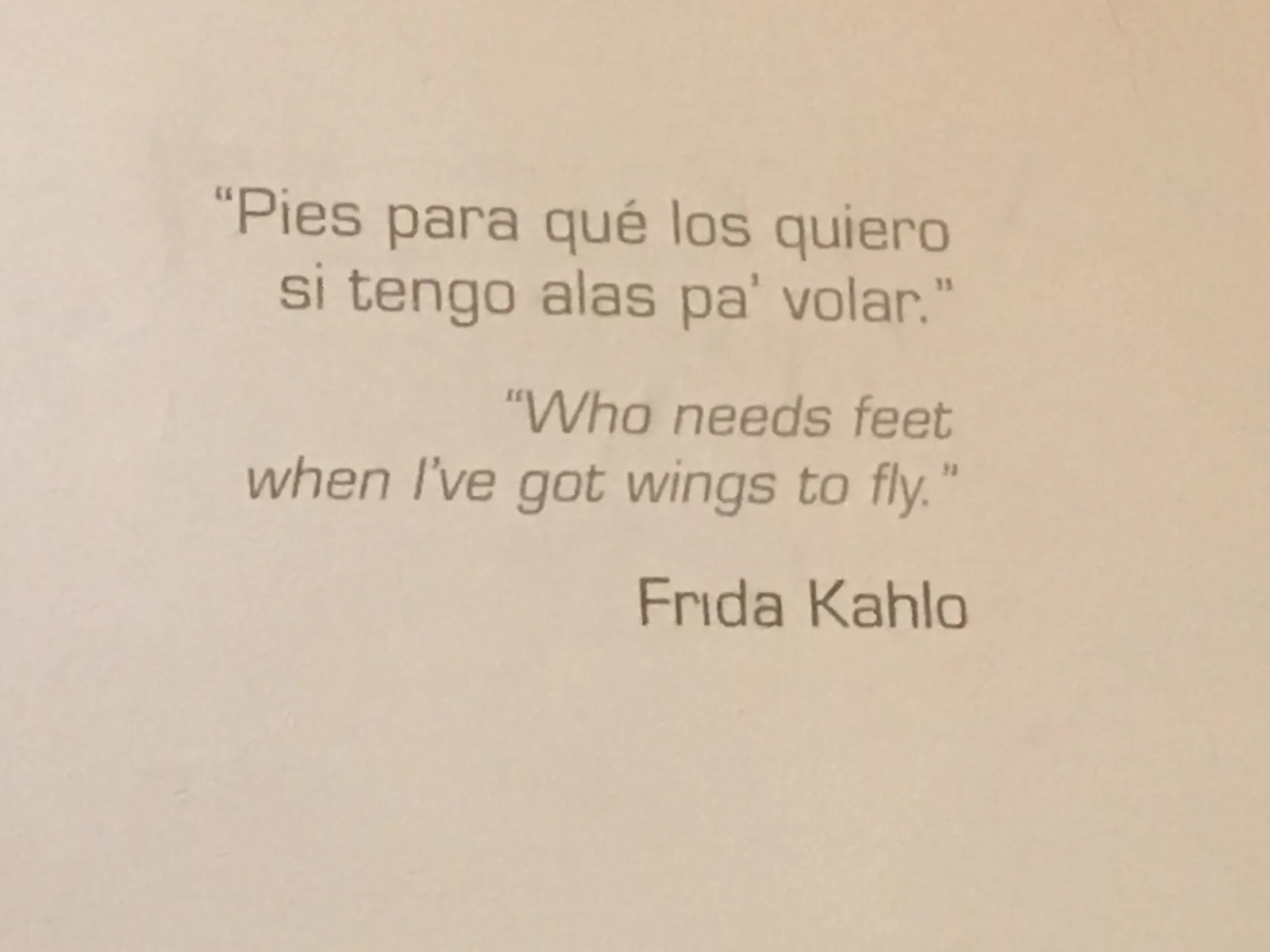 À quoi bon des pieds si j’ai des ailes pour voler