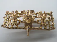 Diquís Gold Ornament with Shamanic Figures