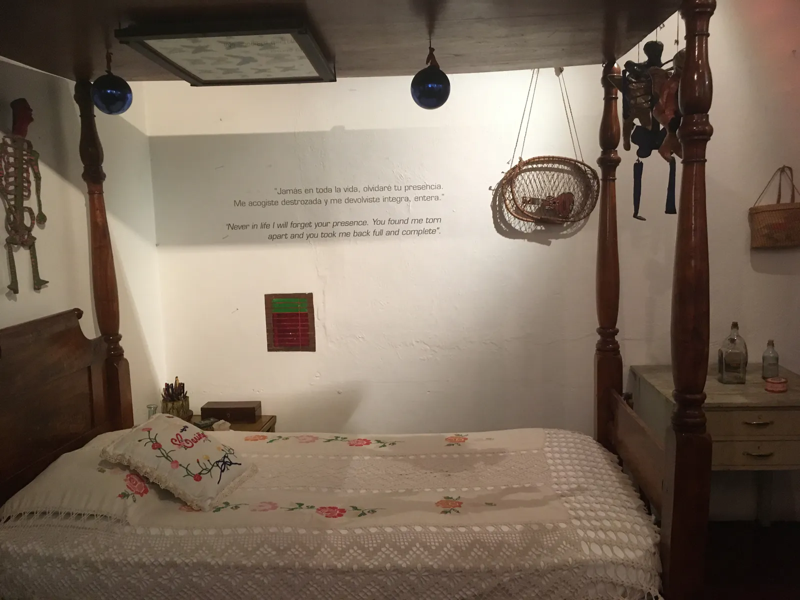 Frida Kahlos Canopy Bed and Artifacts