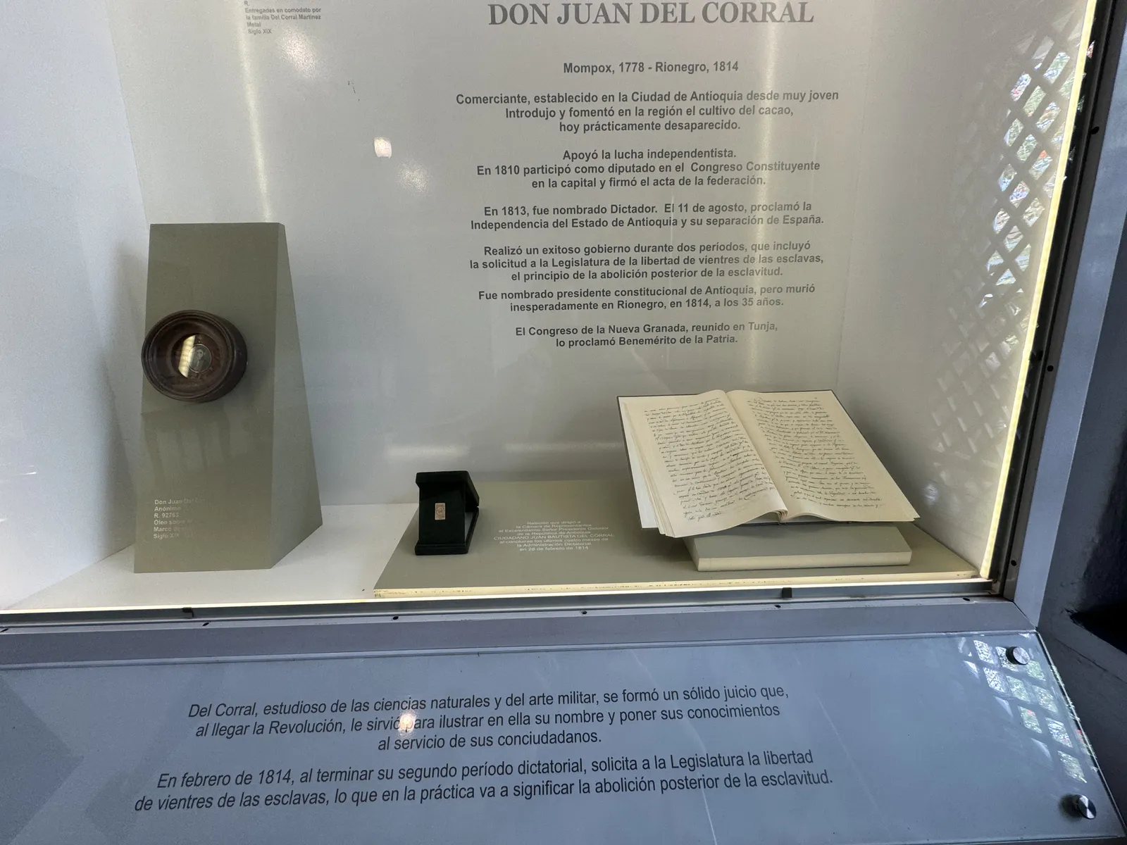 Porträtmedaillon von Don Juan del Corral