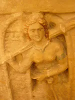 Escultura en relieve funerario etrusco