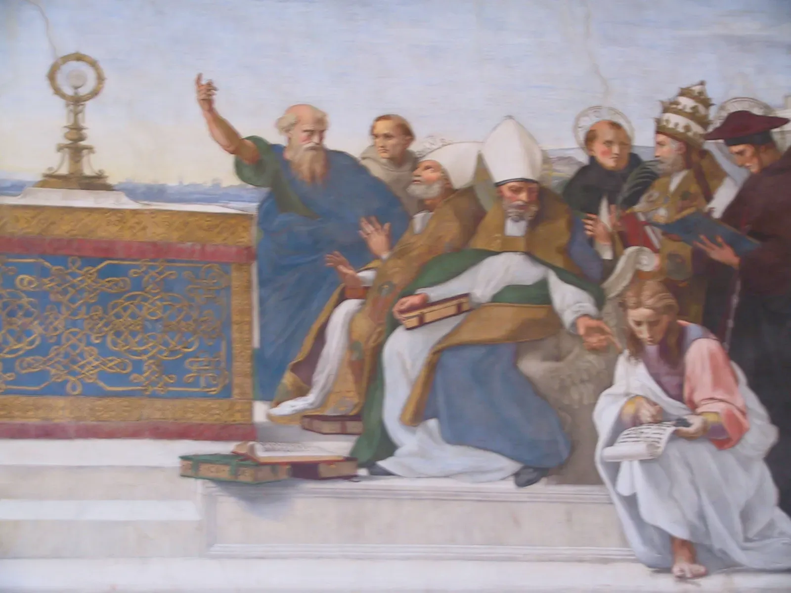 Disputation of the Sacrament (detail)