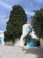 Serene Mediterranean Village Scene