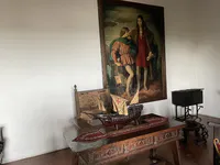 Model of a Caravel with Portrait of the Colón Brothers