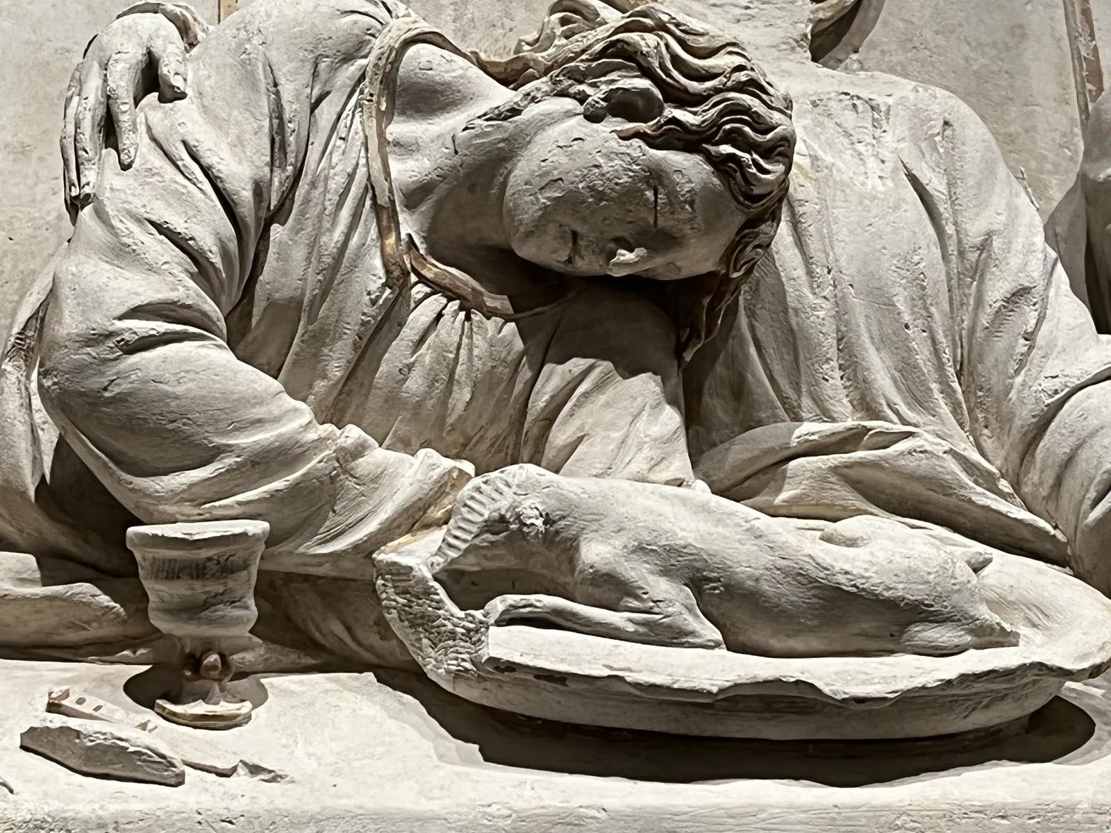 Retable en bois sculpté : La Cène