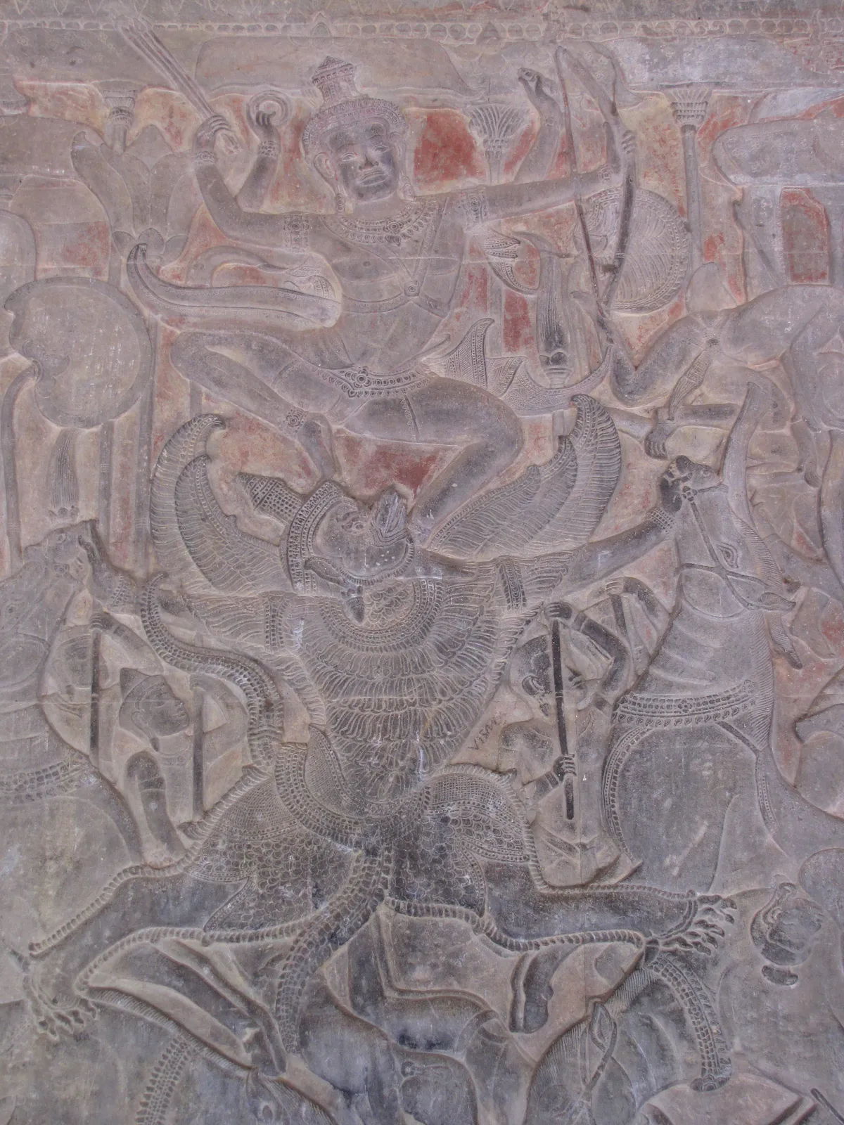 Bas-Relief of Garuda and Vishnu