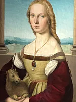 Young Woman with Unicorn