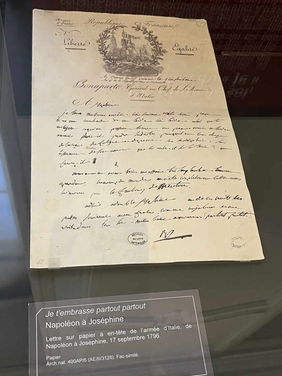 Carta a Joséphine