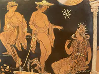 Orestes y Apolo en Delfos