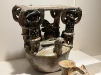 Ceramic Bottle with Ancestral Cult Scene