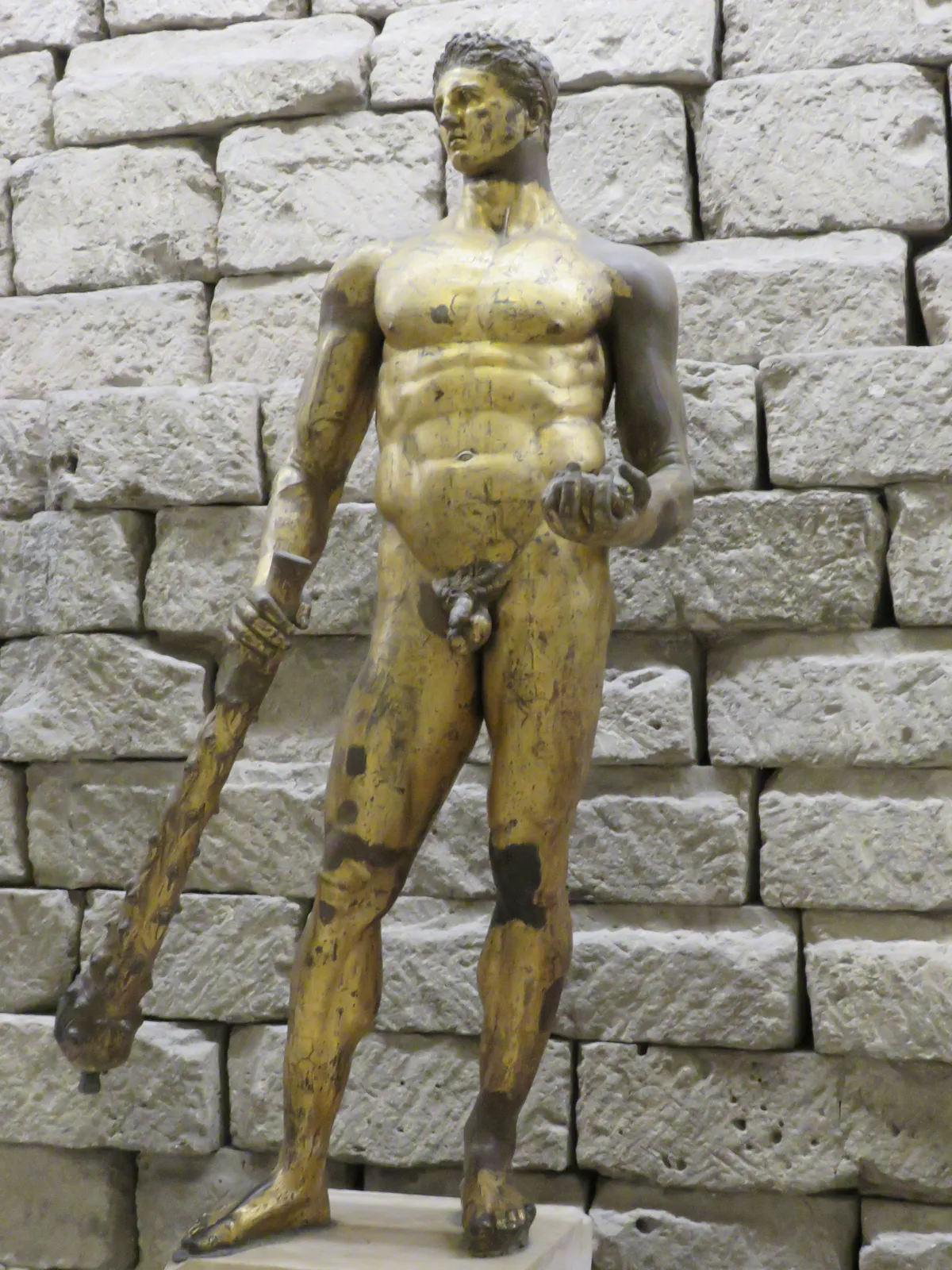 Gilded Bronze Statue of Hercules