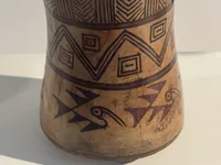 Vase with Geometric Designs and Stylized Birds