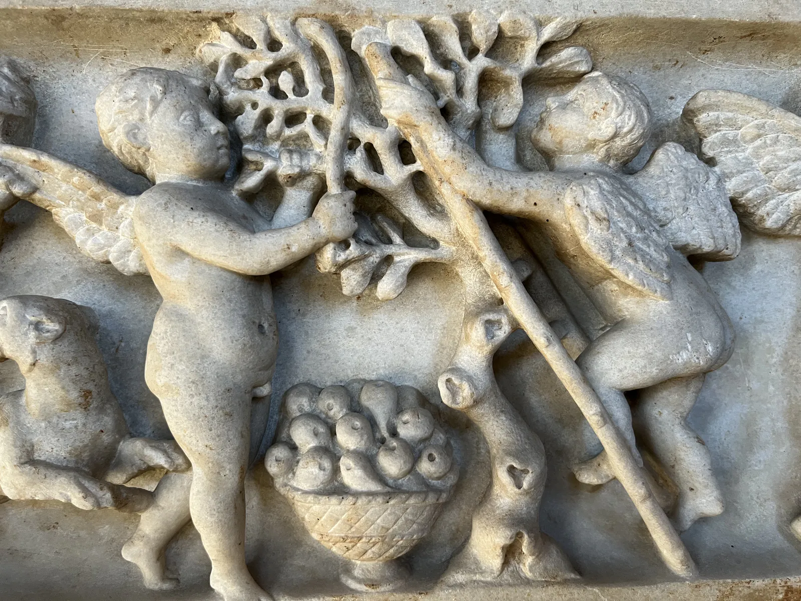 Putti Harvesting Fruit (detail)