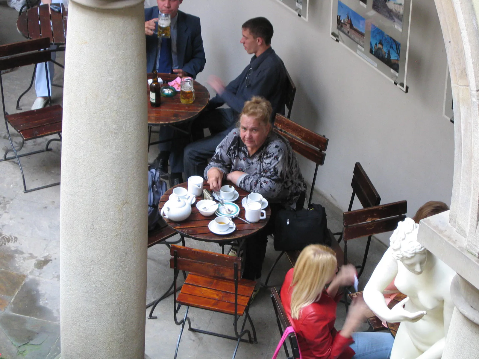 Aunt Lusya at the Italian Courtyard