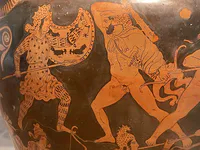 Herakles luchando contra una amazona