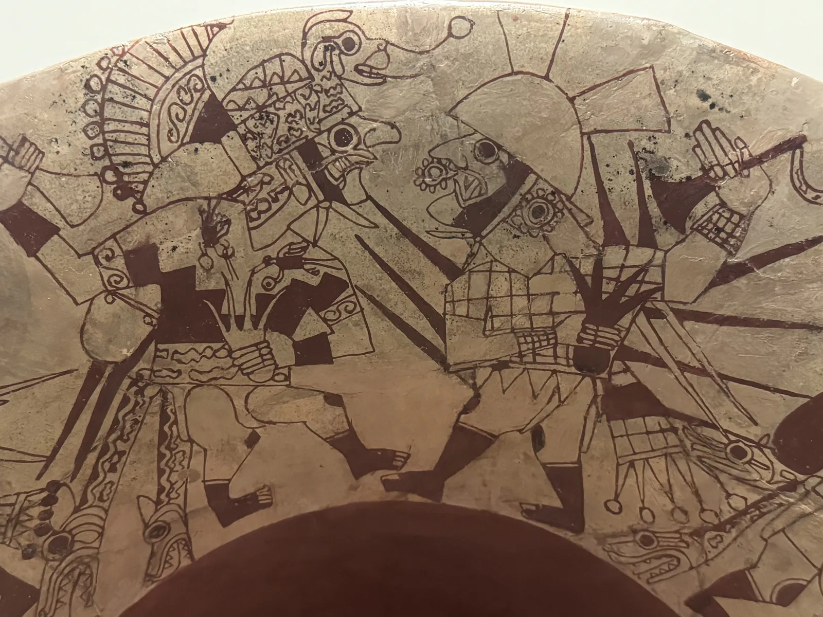Moche Ceramic Rattle Vase Depicting Ai Apaec