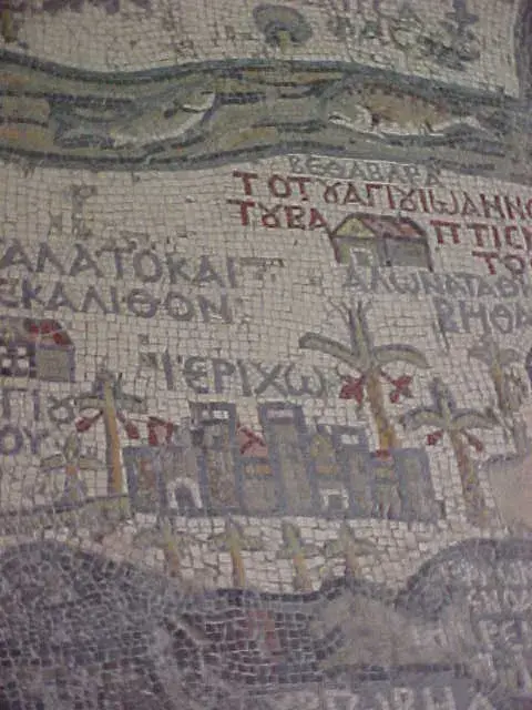 Jerico on Madaba Map