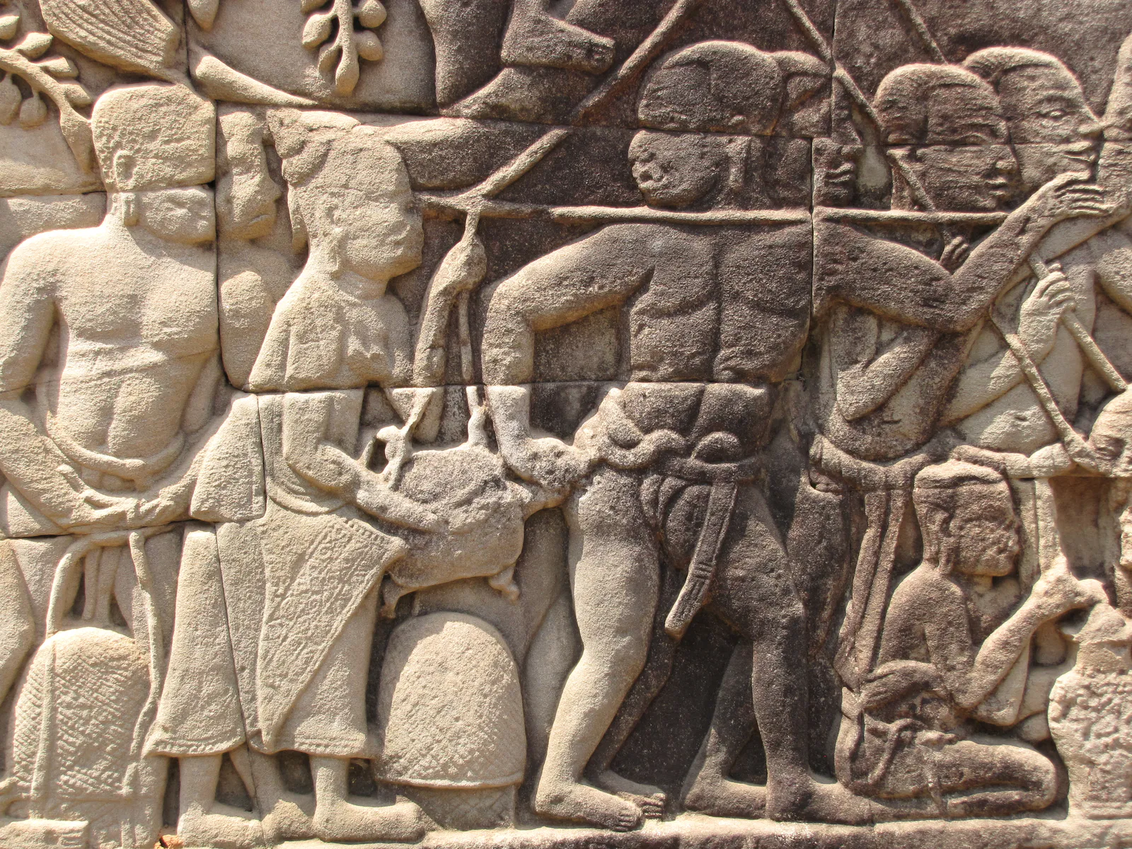 Khmer Army Bas-Relief Scene