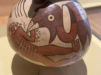 Ceramic Bottle with Condors and Human Body