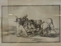 Moors Bull-Spearing Scene by Goya