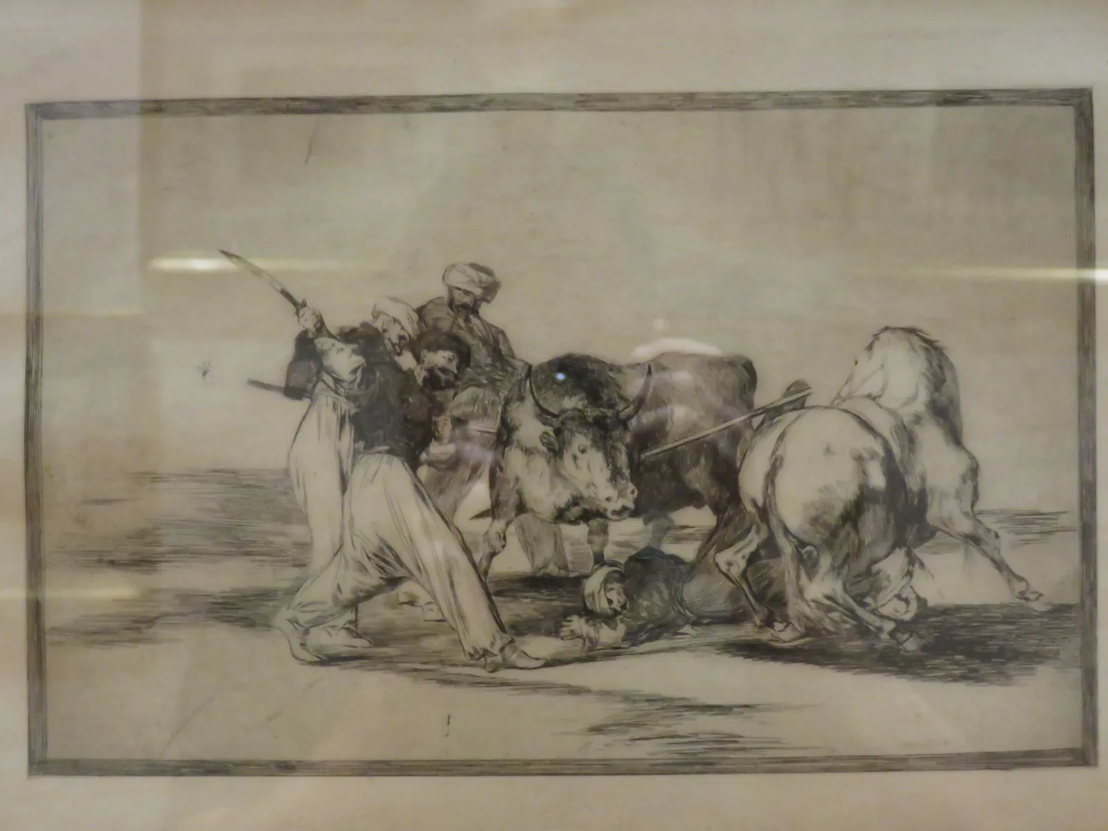 Moors Bull-Spearing Scene by Goya
