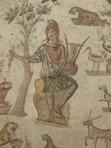 Roman Mosaic of Orpheus Charming Animals