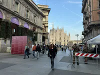 Mailänder Fashion Week Blick auf den Dom