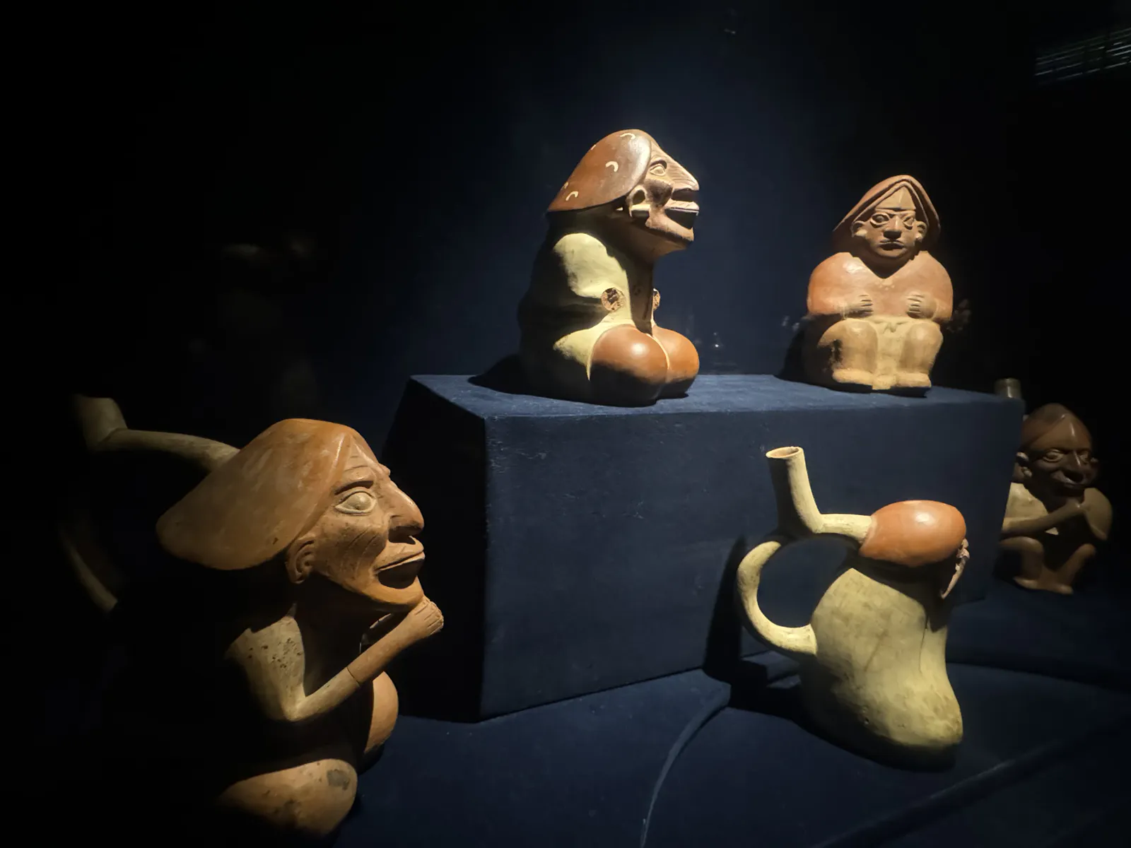 Moche Anthropomorphic Ceramic Bottles