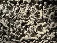 Roman Commander Leading the Battle