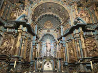 Baroque Altar in Lima Cathedral