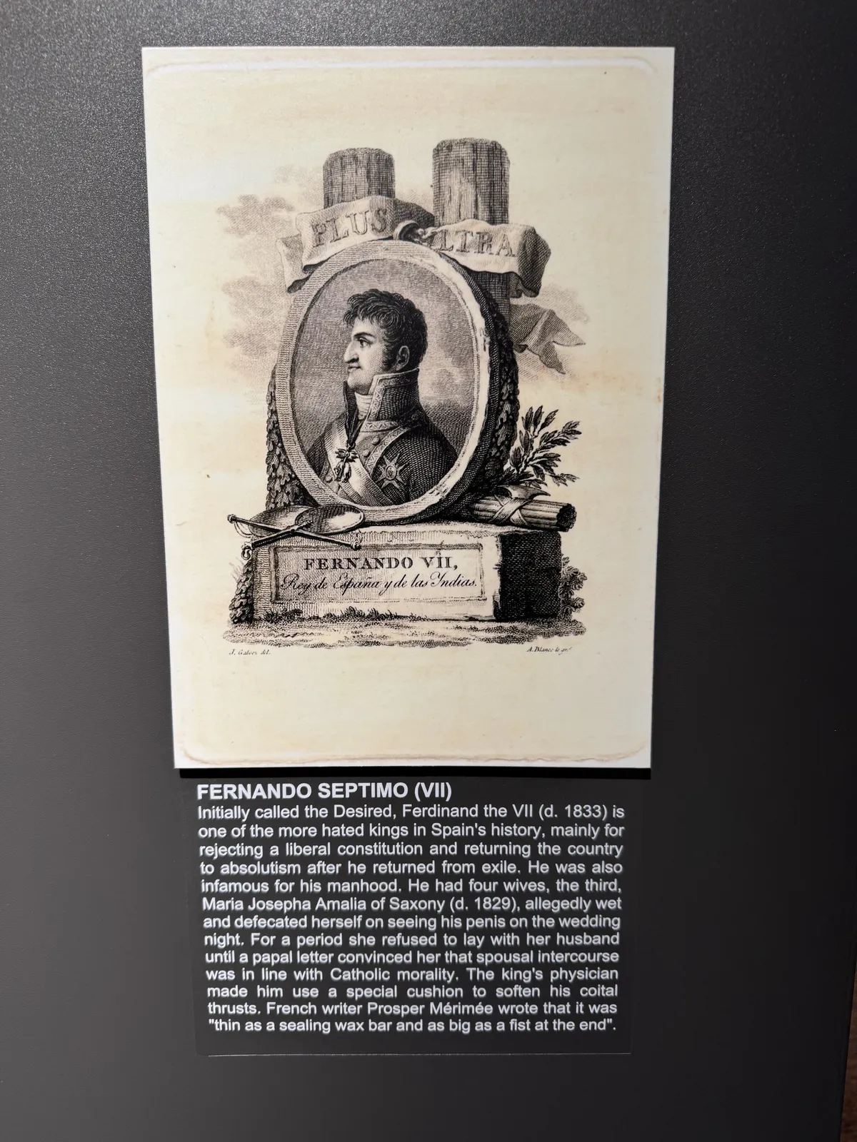 Portrait of King Ferdinand VII of Spain