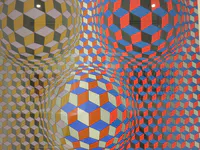 Op Art Illusion by Victor Vasarely