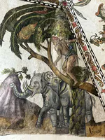 Allegorical Fresco with Elephants and Climber